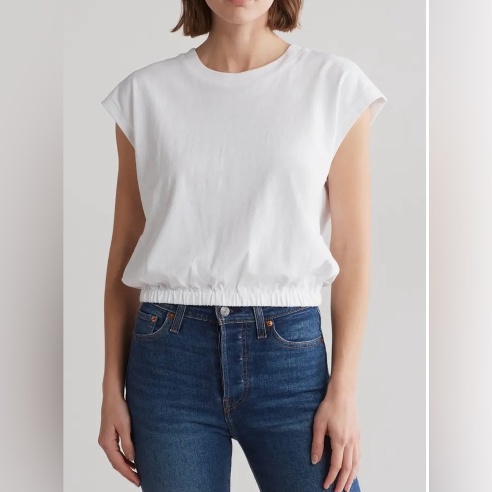 Madewell Hedgehog cap sleeve t shirt